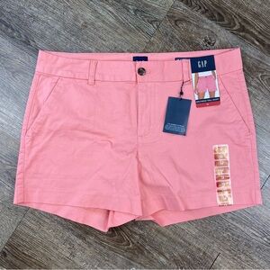 Gap Relaxed Girlfriend Twill Shorts Women 14 Pink Pocket Cotton Stretch 38x4 NWT